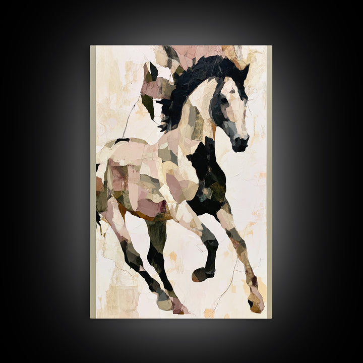 Expressionist Horse in Motion with Wild Mane Canvas Print, Expressionist Art, Home Decor, Living Room Decor, Expression, EXP-2x3-18