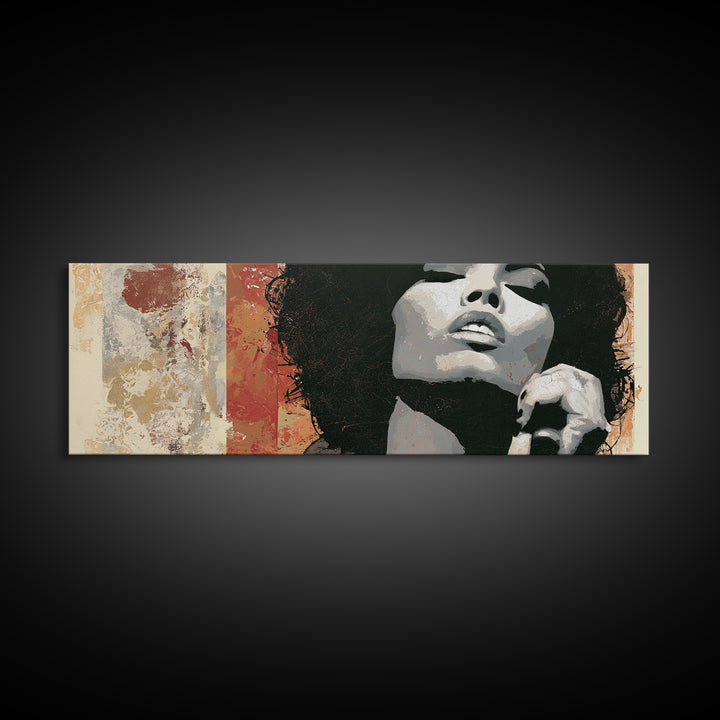 Portrait of a Singer Framed Canvas Print, Expressionist Art, Digital Prints, Living Room Decor, Oil Painting, Expression, EXP-3x1-84