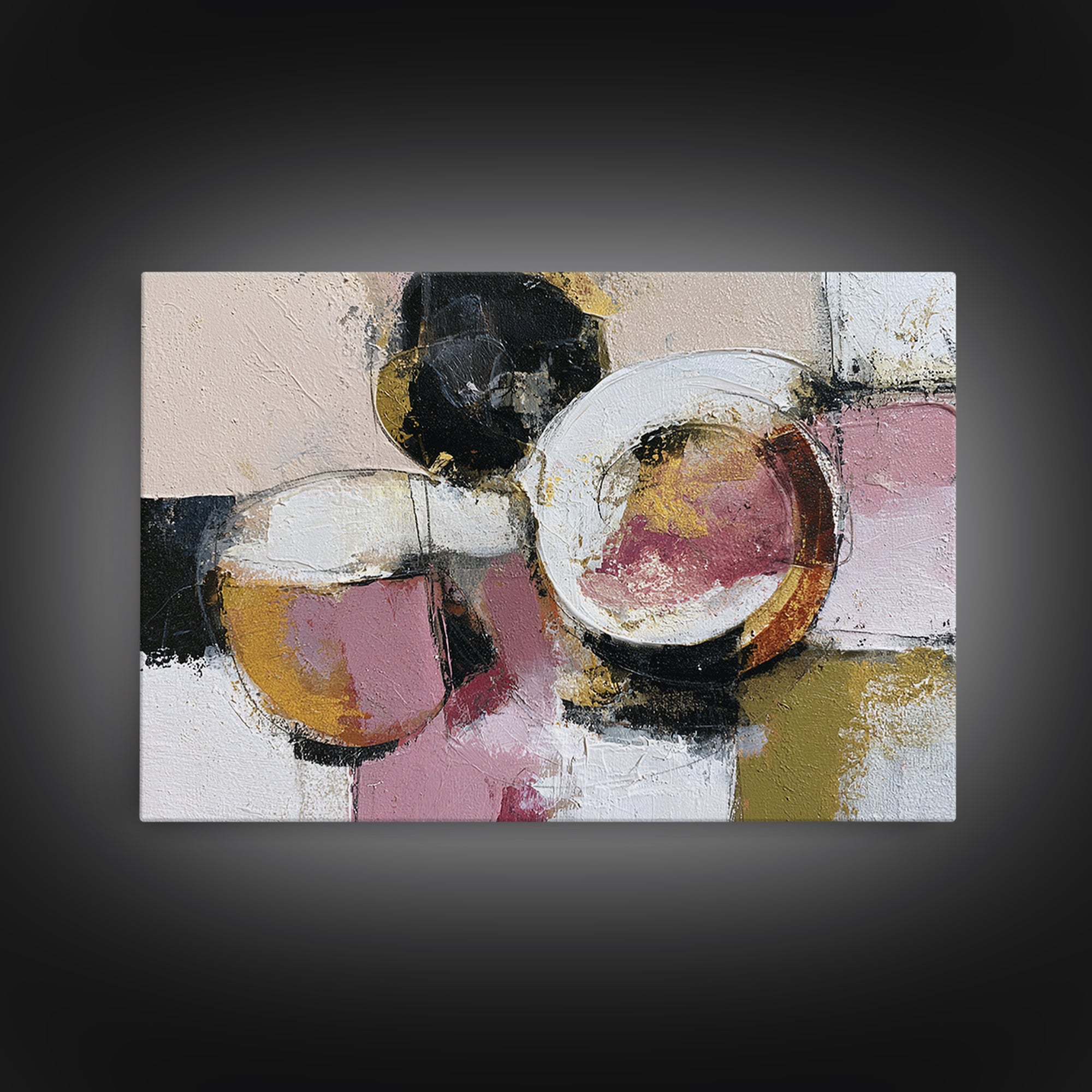 Bold Still Life of Fruit Canvas Print, Expressionist Art, Blue Wall Art, Living Room Decor, Abstract Art, Expression, EXP-3x2-21