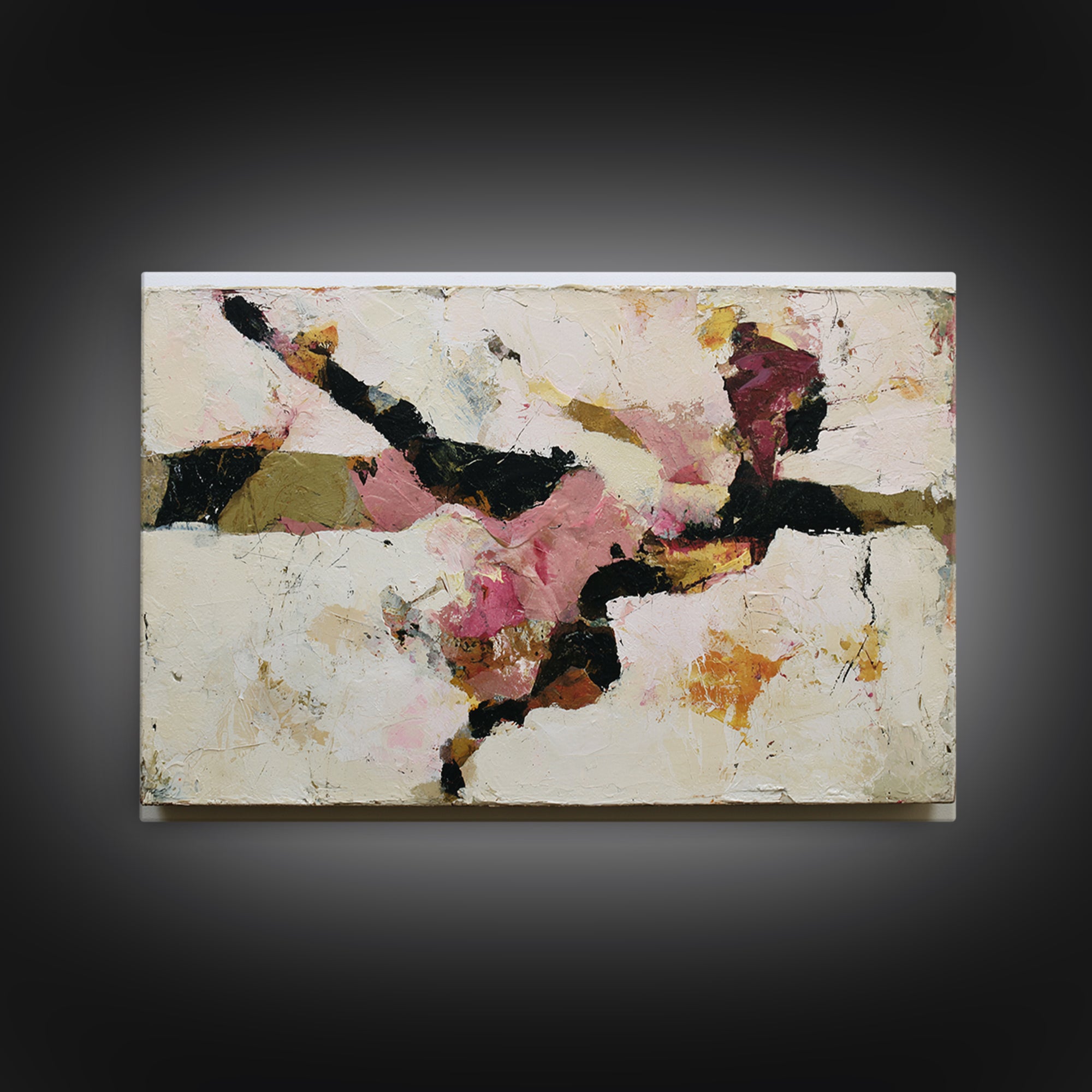 Dancer Figure Fractured into Vibrant Movement Canvas Print, Expressionist Art, Room Decor, Living Room Decor, Oil Painting, EXP-3x2-56