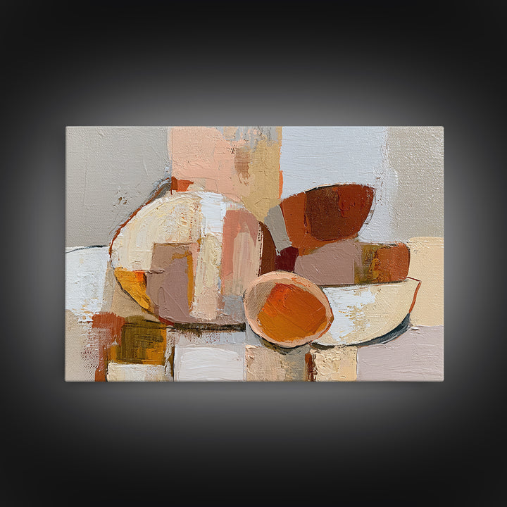 Bold Still Life of Fruit Framed Canvas Print, Expressionist Art, Gallery Decor, Living Room Decor, Fine Art, Expression, EXP-3x2-69