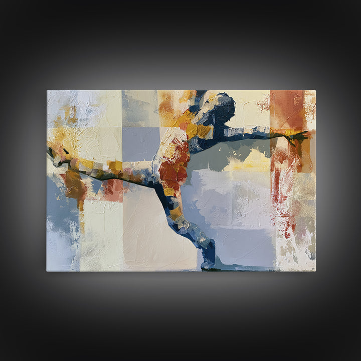 Dancer Figure Fractured into Vibrant Movement Canvas Print, Expressionist Art, Modern Wall Art, Living Room Decor, Expression, EXP-3x2-8
