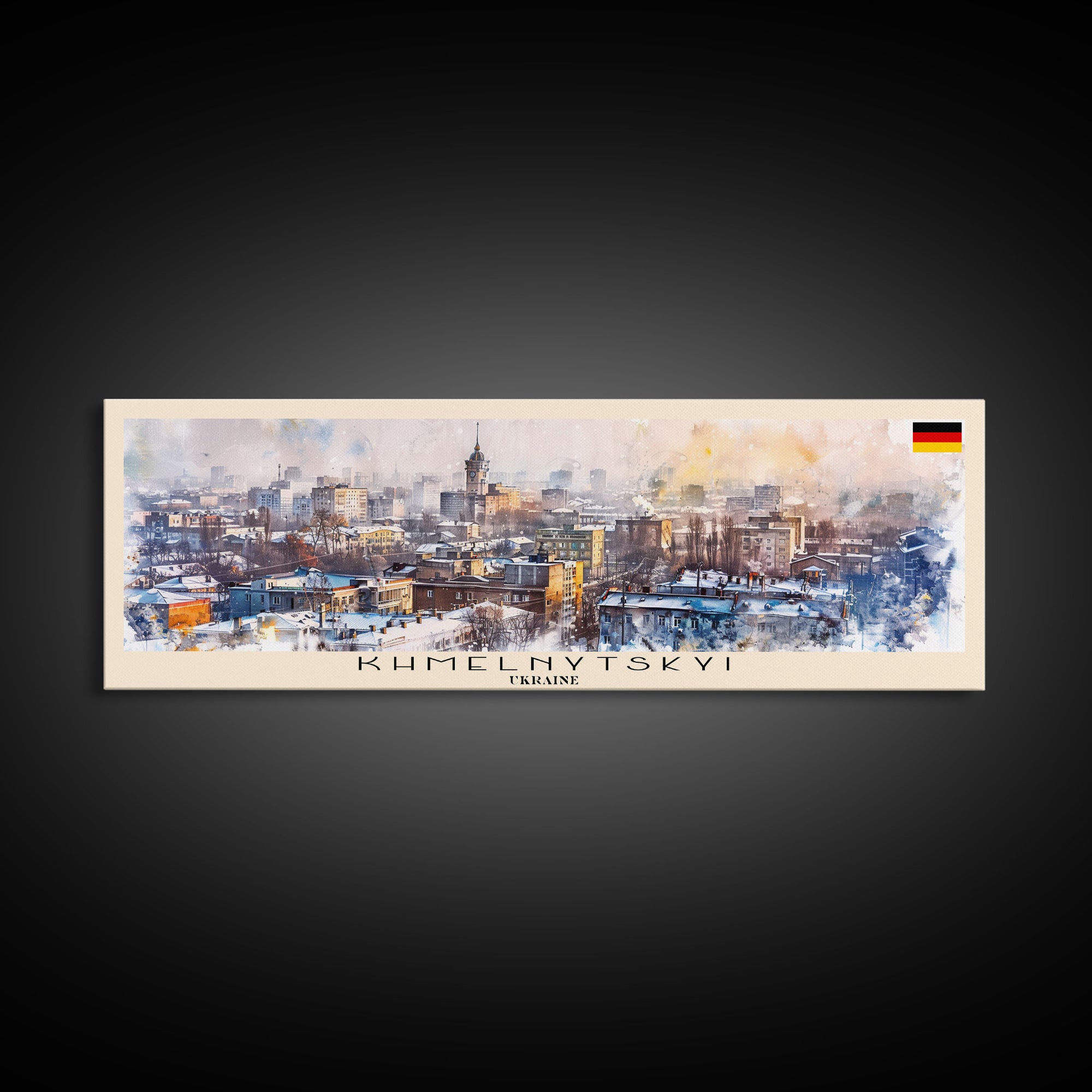 Khmelnytskyi Ukraine Travel Art, City Art, Framed Canvas Print or Metal Wall Art, Europe Travel Poster, Panoramic Wall Art, Extra Wide Wall Art