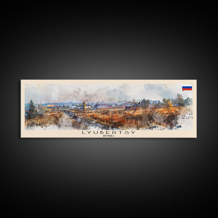 Lyubertsy Russia Travel Art, City Art, Framed Canvas Print or Metal Wall Art, Europe Travel Poster, Panoramic Wall Art, Extra Wide Wall Art