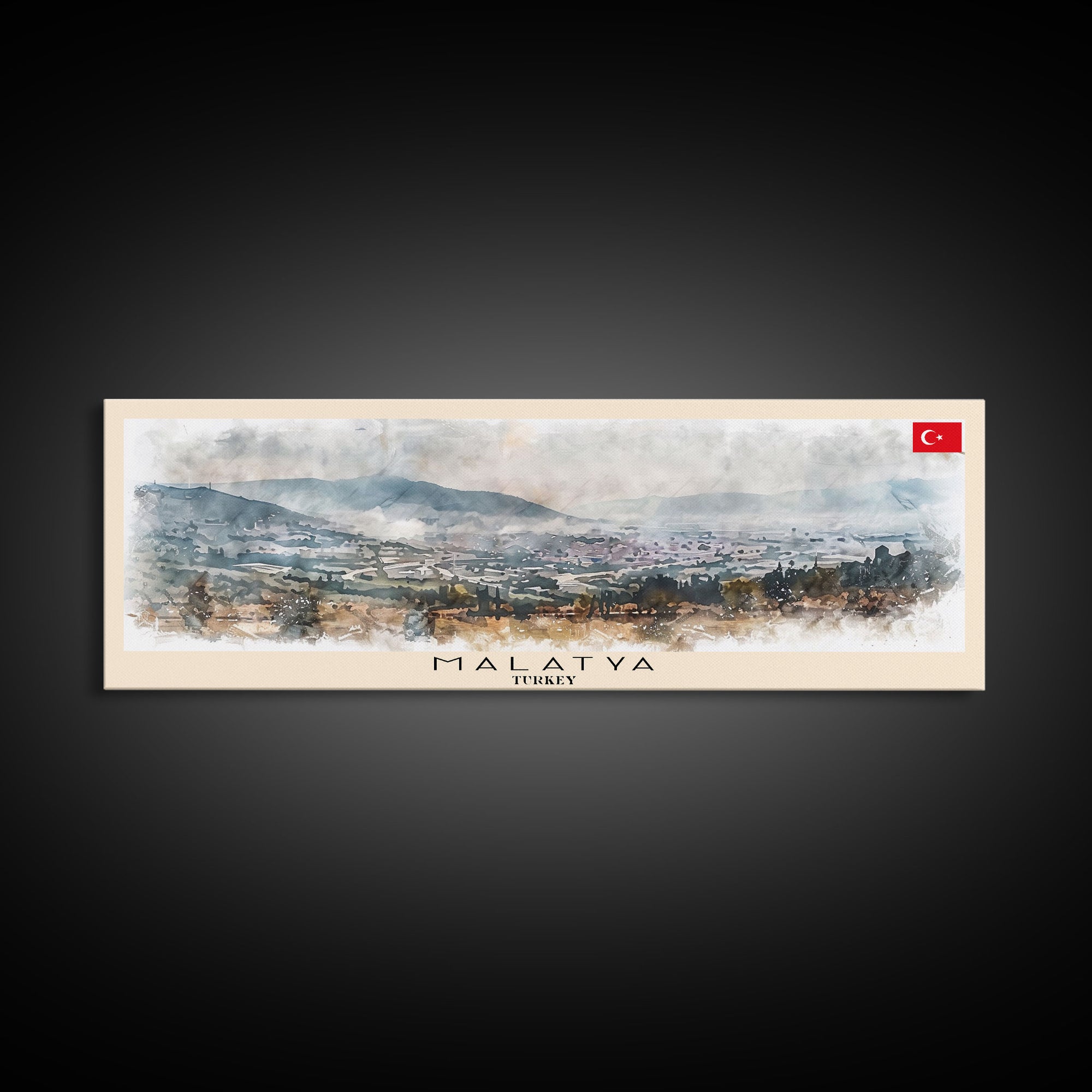 Malatya Turkey Travel Print Wall Art, Panoramic City Art, Travel Art, Wall Decor, Vacation Gift, Framed Canvas Print Or Metal Art