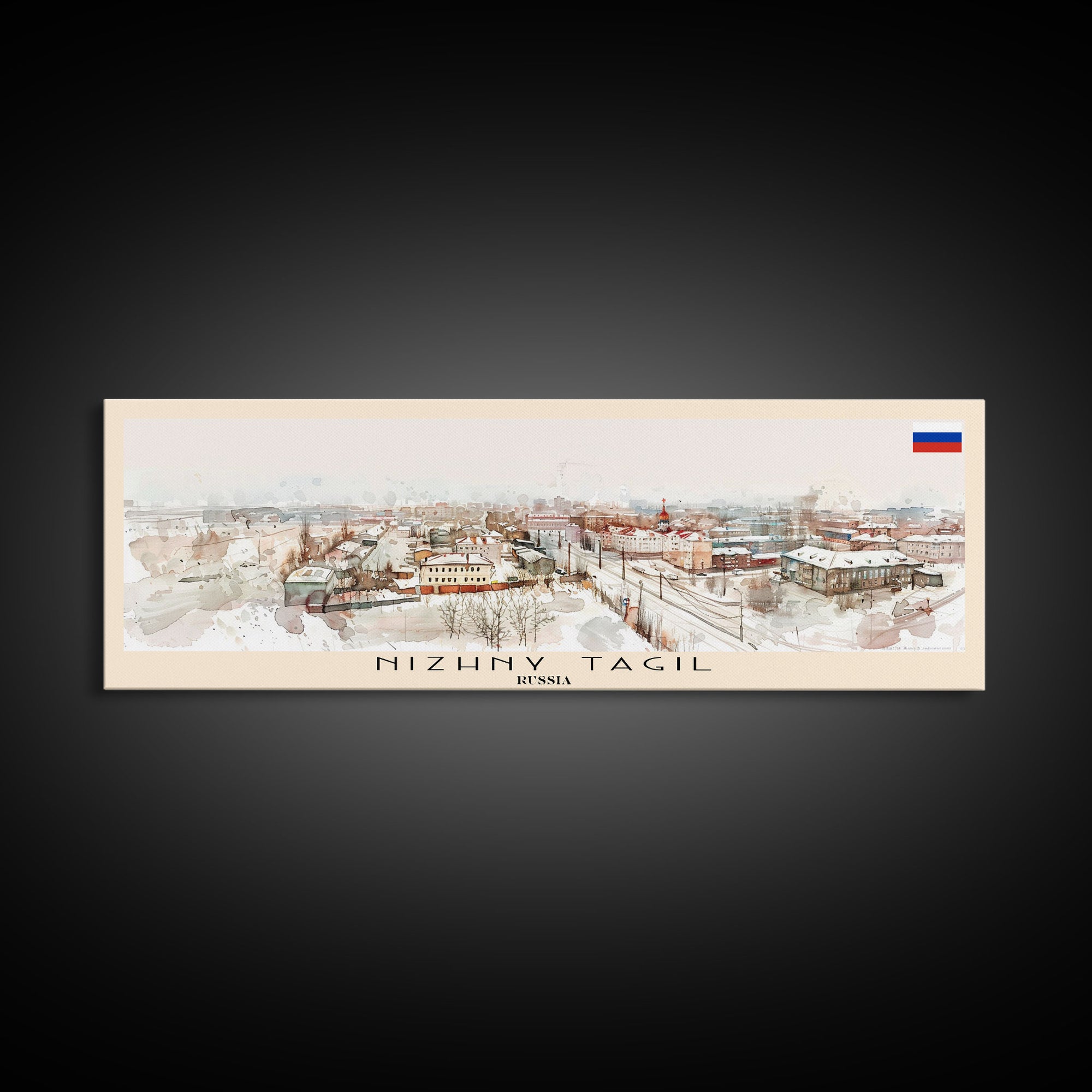 Nizhny Tagil Russia Wall Art, Panoramic Travel Poster, Panoramic Framed Canvas Print, City Wall Art, Wall Hanging Home Decor, Travel Art