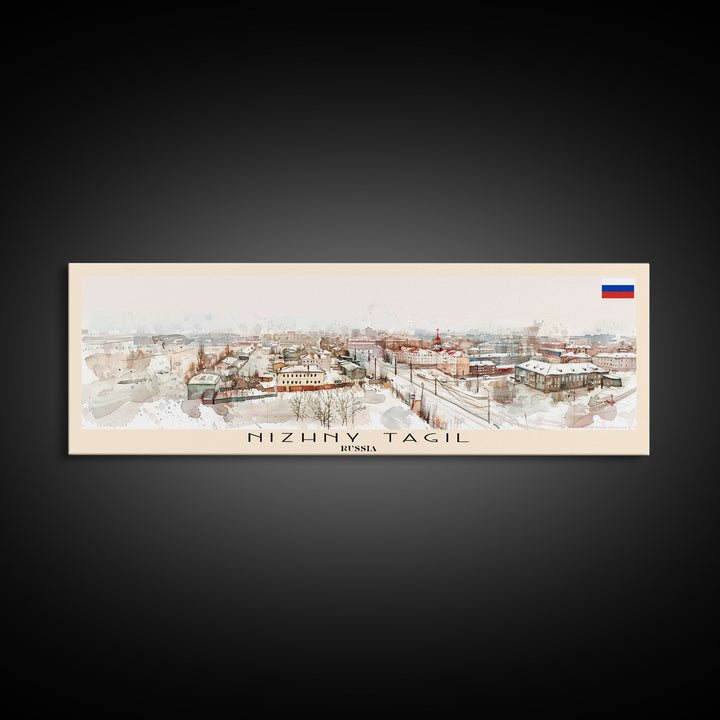 Nizhny Tagil Russia Wall Art, Panoramic Travel Poster, Panoramic Framed Canvas Print, City Wall Art, Wall Hanging Home Decor, Travel Art