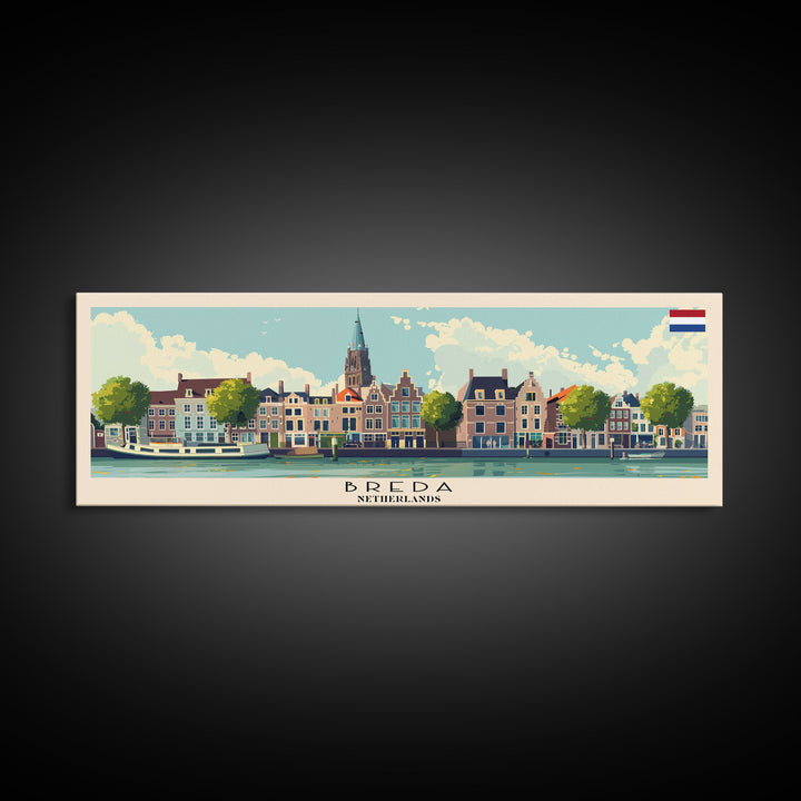 Bremen Germany Wall Art, Panoramic Travel Poster, Panoramic Framed Canvas Print, City Wall Art, Wall Hanging Home Decor, Travel Art