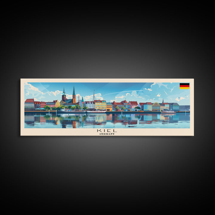 Kielce Poland Wall Art, Panoramic Travel Poster, Panoramic Framed Canvas Print, City Wall Art, Wall Hanging Home Decor, Travel Art