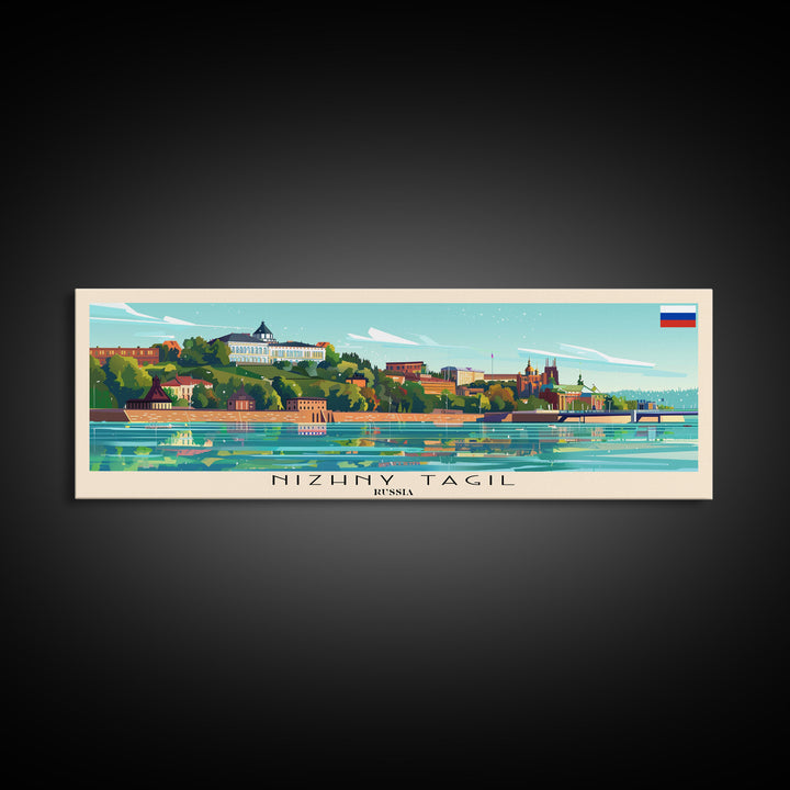 Nizhny Tagil Russia Wall Art, Panoramic Travel Poster, Panoramic Framed Canvas Print, City Wall Art, Wall Hanging Home Decor, Travel Art