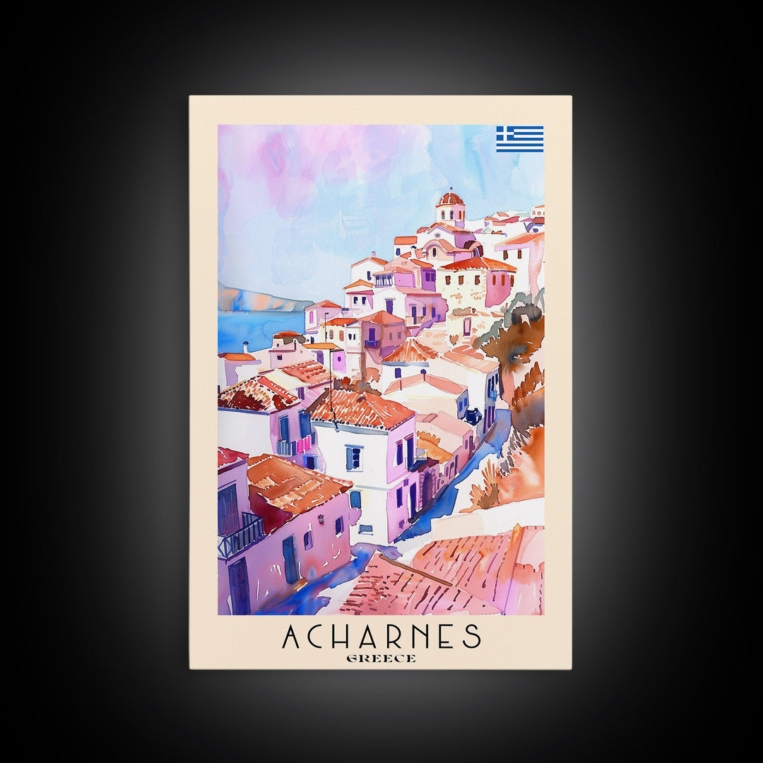 Scenic A Coruńa Spain Seaside Town, Framed Canvas Print, Perfect for Bedroom Art, Coastal Style, Home Decor Wall Art