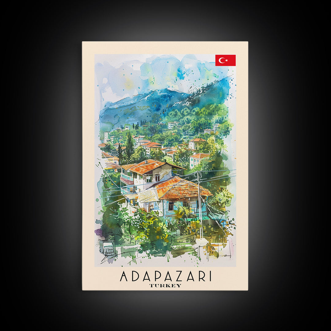 Lush Adapazarı Turkey Greenery Scene, Framed Canvas Print, Bedroom Wall Art, Nature Style, Perfect Home Decor