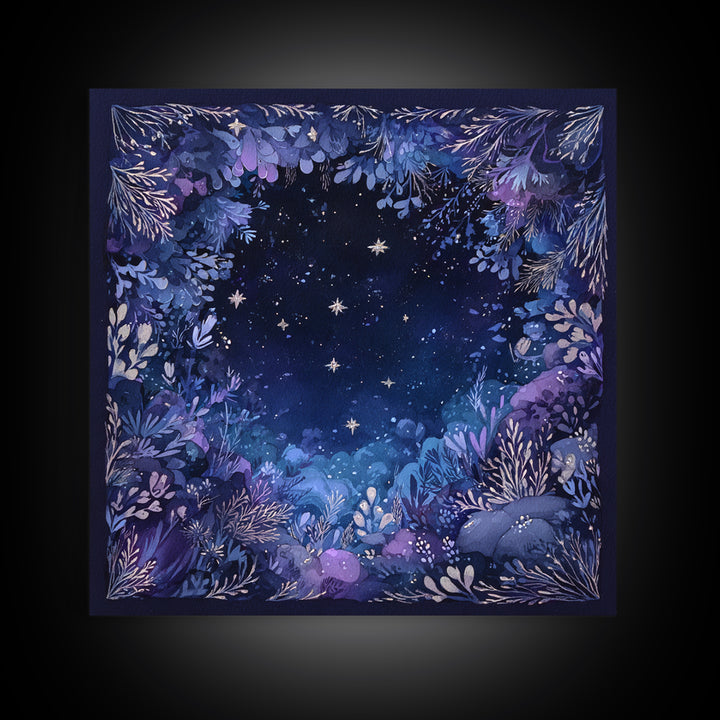 Celestial Dragon Wrapped Around a Moon Framed Canvas Print, Fantasy Art, Acrylic Painting, Living Room Decor, Fine Art, Mythic, FAN-1x1-38