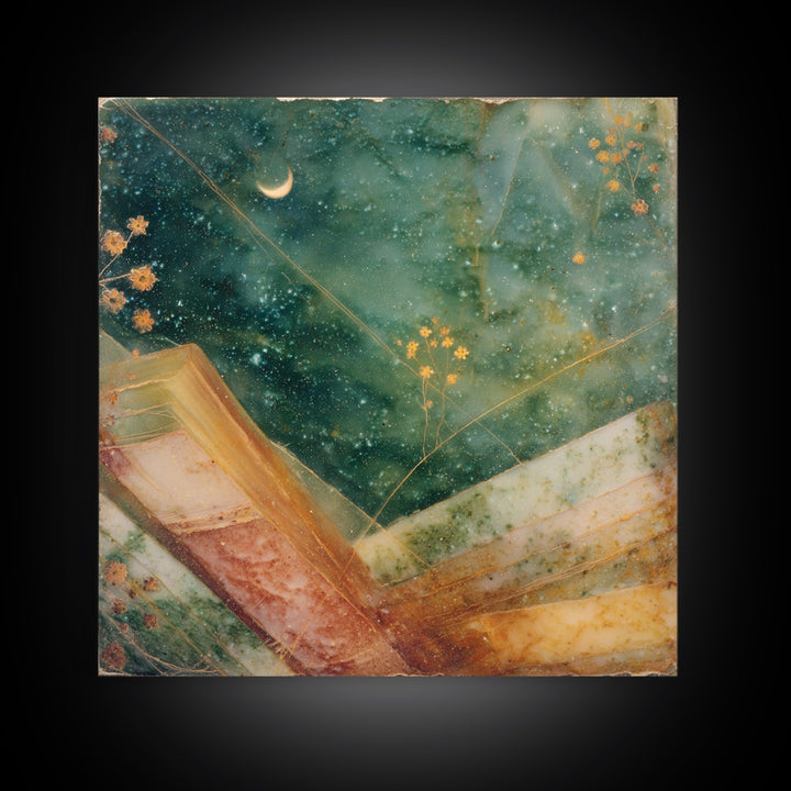 Angelic Warrior with Radiant Wings Canvas Print, Fantasy Art, Neutral Decor, Living Room Decor, Oil Painting, Mythic, FAN-1x1-95