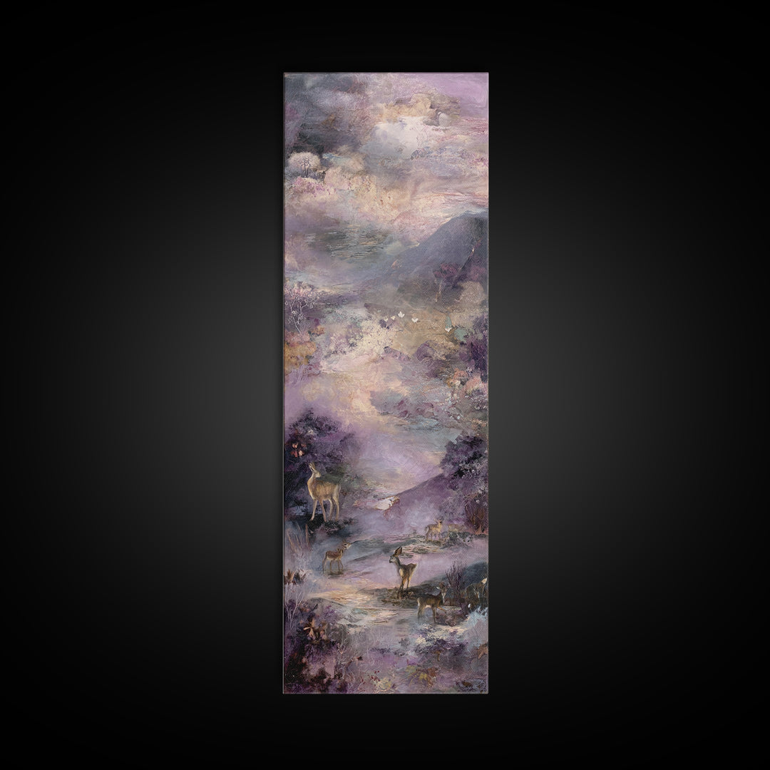 Ancient Map Landscape Canvas Print, Fantasy Art, Prints, Living Room Decor, Oil Painting, Mythic, Fairy Art, Fantasy Art Prints, FAN-1x3-73