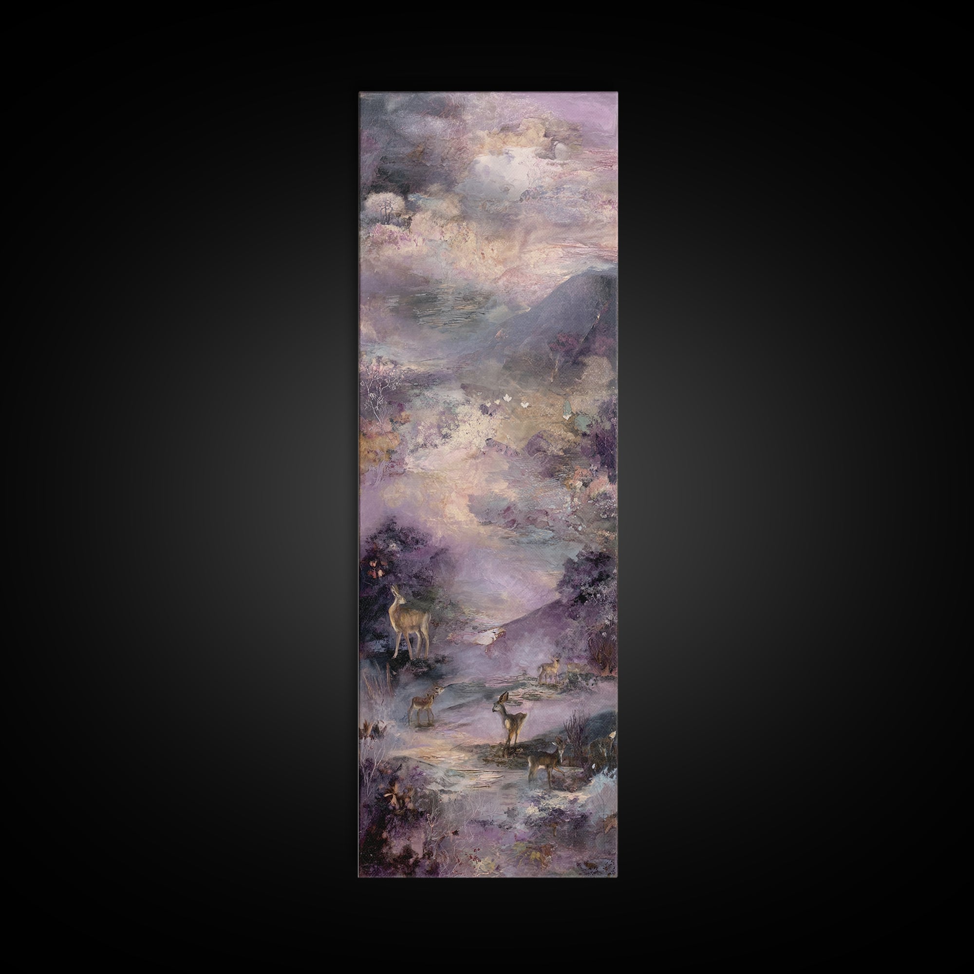 Ancient Map Landscape Canvas Print, Fantasy Art, Prints, Living Room Decor, Oil Painting, Mythic, Fairy Art, Fantasy Art Prints, FAN-1x3-73