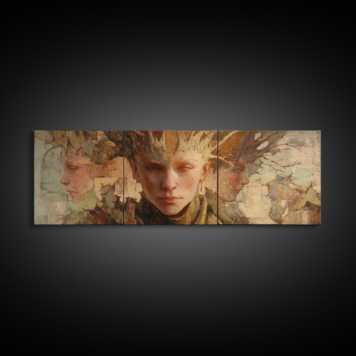 Magic Sword Embedded Canvas Print, Fantasy Art, Fantasy, Living Room Decor, Fine Art, Mythic, Final Fantasy Art, Dragon Art, FAN-3x1-75
