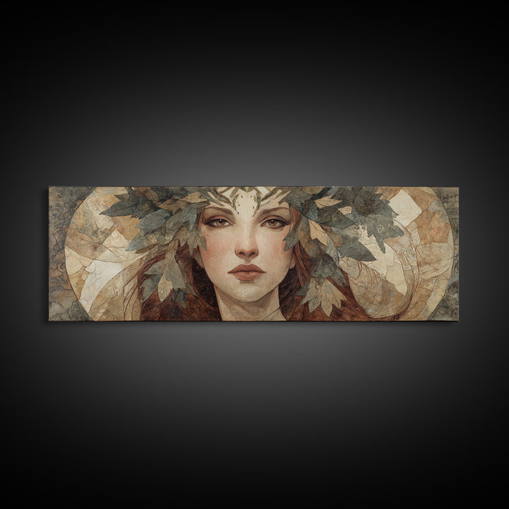 Phoenix Rising in Gold and Crimson Flames Canvas Print, Fantasy Art, Digital Painting, Living Room Decor, Fine Art, Mythic, FAN-3x1-93