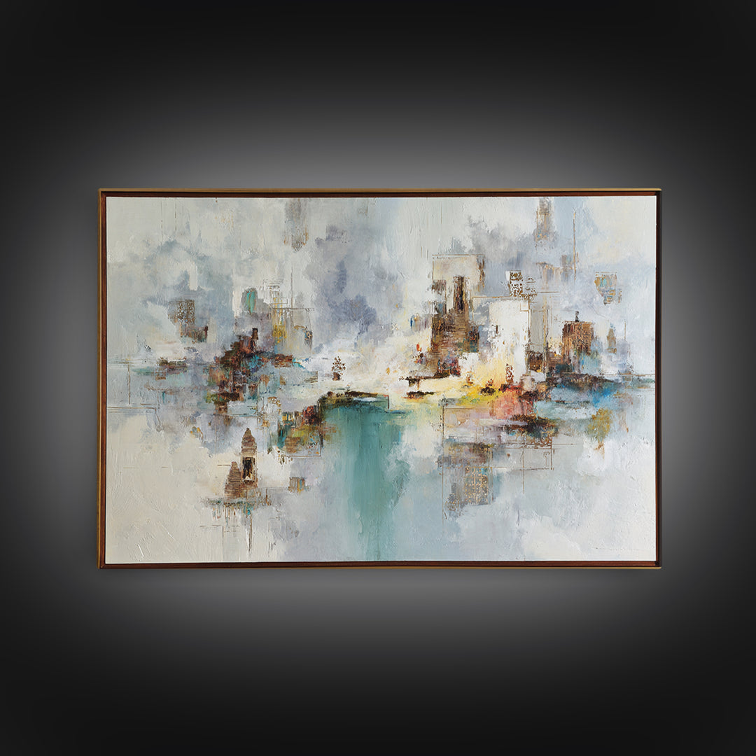 Giant Tree City Filled Canvas Print, Fantasy Art, Fantasy Wall Art, Living Room Decor, Oil Painting, Mythic, Fine Art Print, FAN-3x2-37