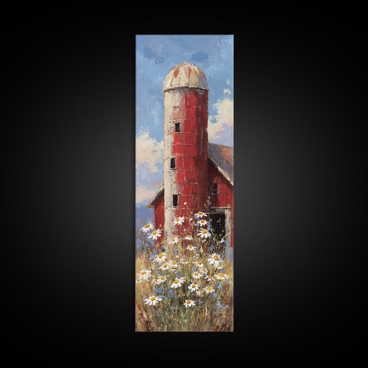 Old Milk Can Canvas Print, Farmhouse Art, Printable Art, Farmhouse Decor, Harvest, Landscape Painting, Farmhouse Wall Art, FAR-1x3-72