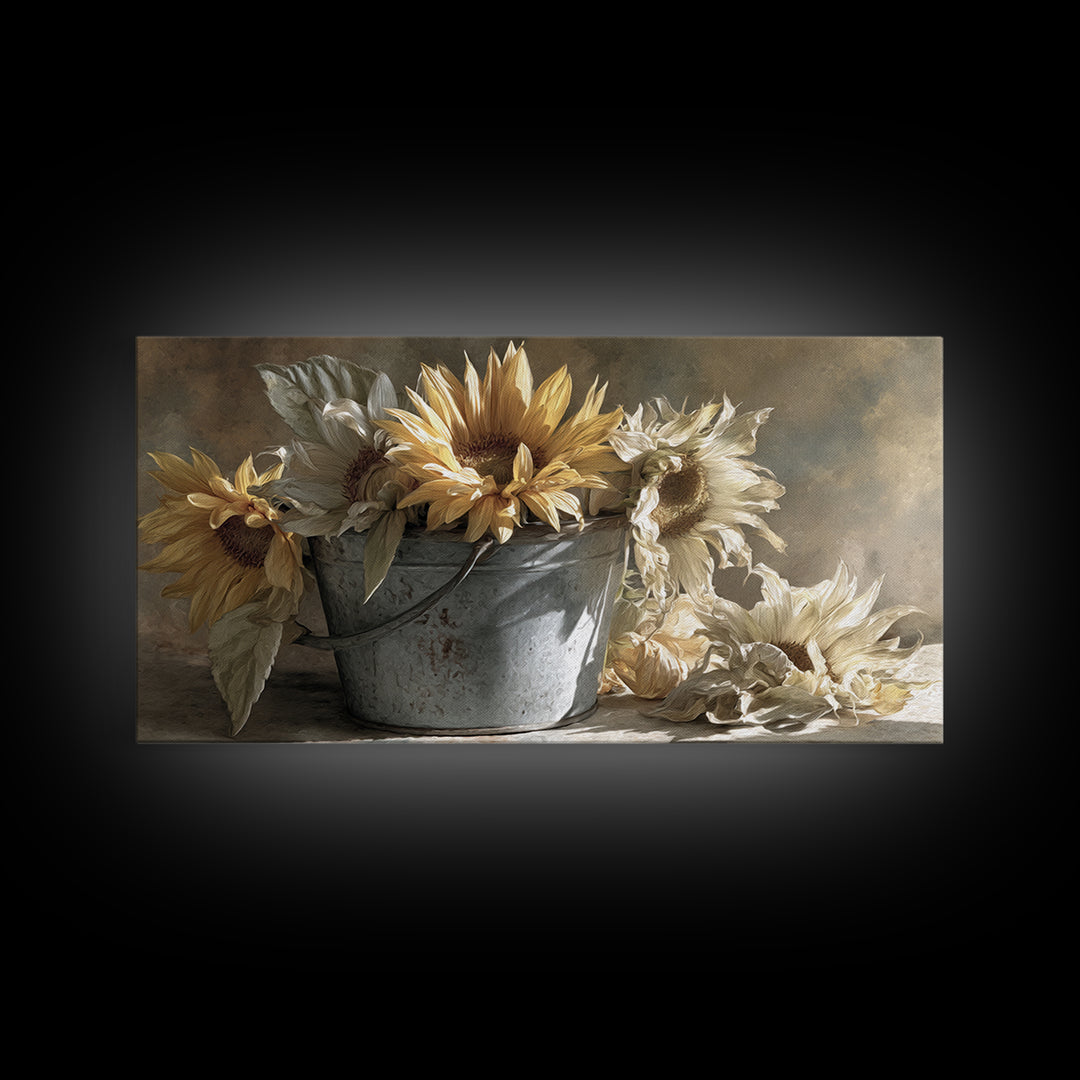 Fresh Bread Honey and Butter Still Life Framed Canvas Print, Farmhouse Art, Statement Artwork, Farmhouse Decor, Harvest, FAR-2x1-20