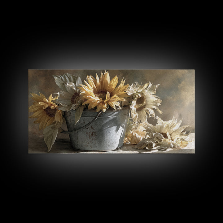 Fresh Bread Honey and Butter Still Life Framed Canvas Print, Farmhouse Art, Statement Artwork, Farmhouse Decor, Harvest, FAR-2x1-20
