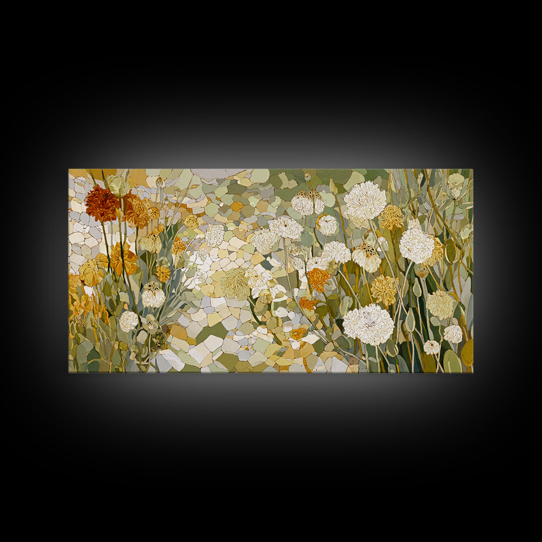 Weathered Horseshoe and Wildflowers Canvas Print, Farmhouse Art, Contemporary Art, Farmhouse Decor, Fine Art, Harvest, FAR-2x1-41