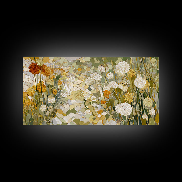 Weathered Horseshoe and Wildflowers Canvas Print, Farmhouse Art, Contemporary Art, Farmhouse Decor, Fine Art, Harvest, FAR-2x1-41