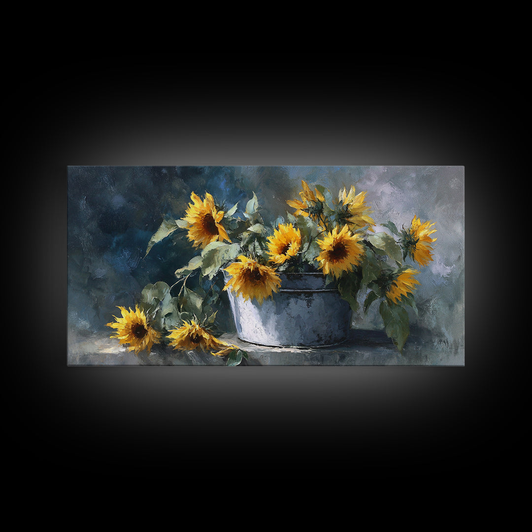 Fresh Bread Honey and Butter Still Life Framed Canvas Print, Farmhouse Art, Farmhouse Decor, Oil Painting, Harvest, FAR-2x1-92