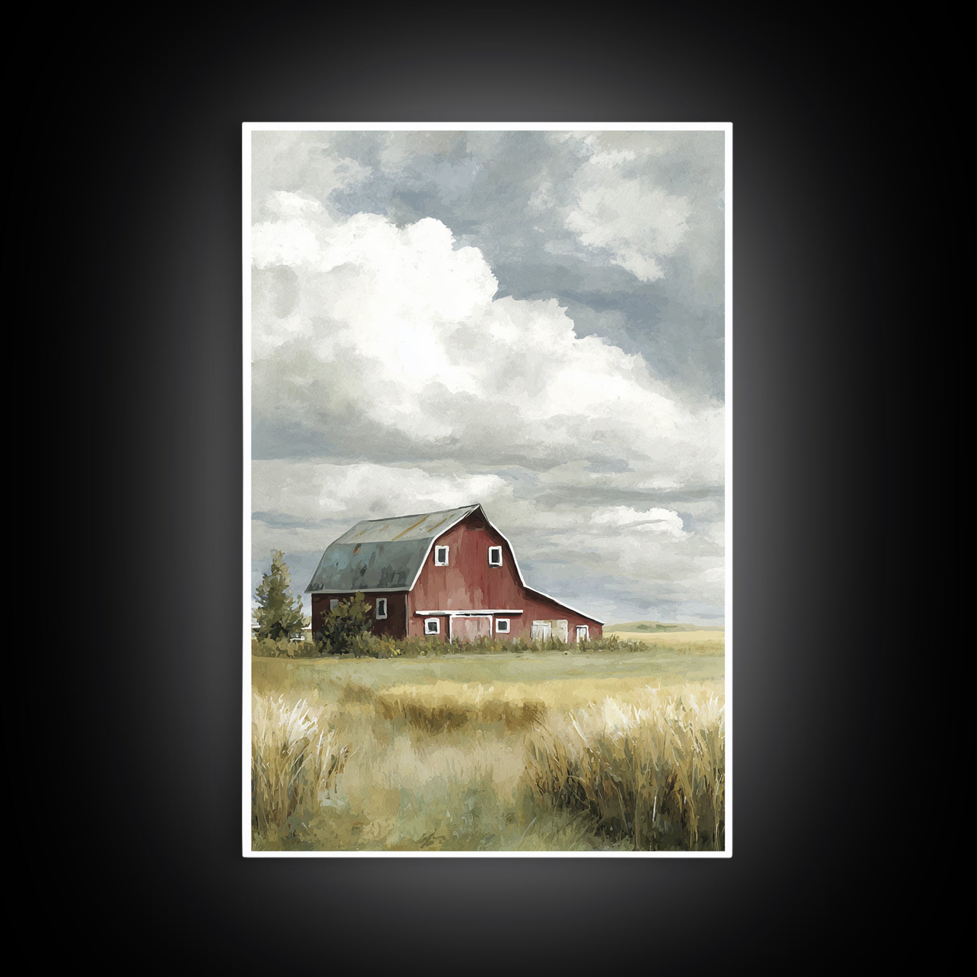 Cornfield under a Dramatic Summer Sky Canvas Print, Farmhouse Art, Minimalist Decor, Farmhouse Decor, Fine Art, Harvest, FAR-2x3-54