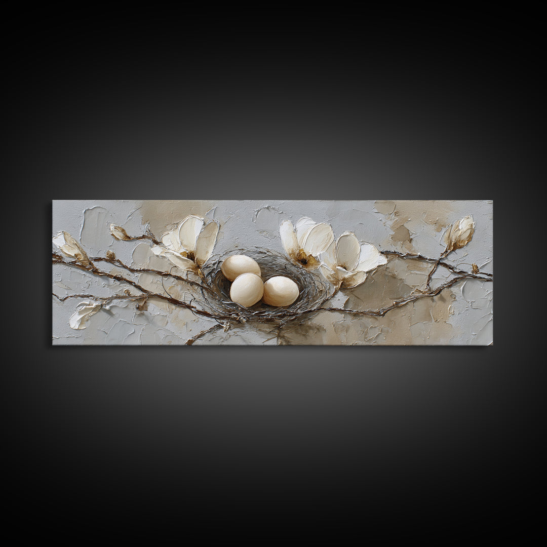 Old Milk Can Framed Canvas Print, Farmhouse Art, Landscape Art, Farmhouse Decor, Oil Painting, Harvest, Textured Painting, FAR-3x1-28