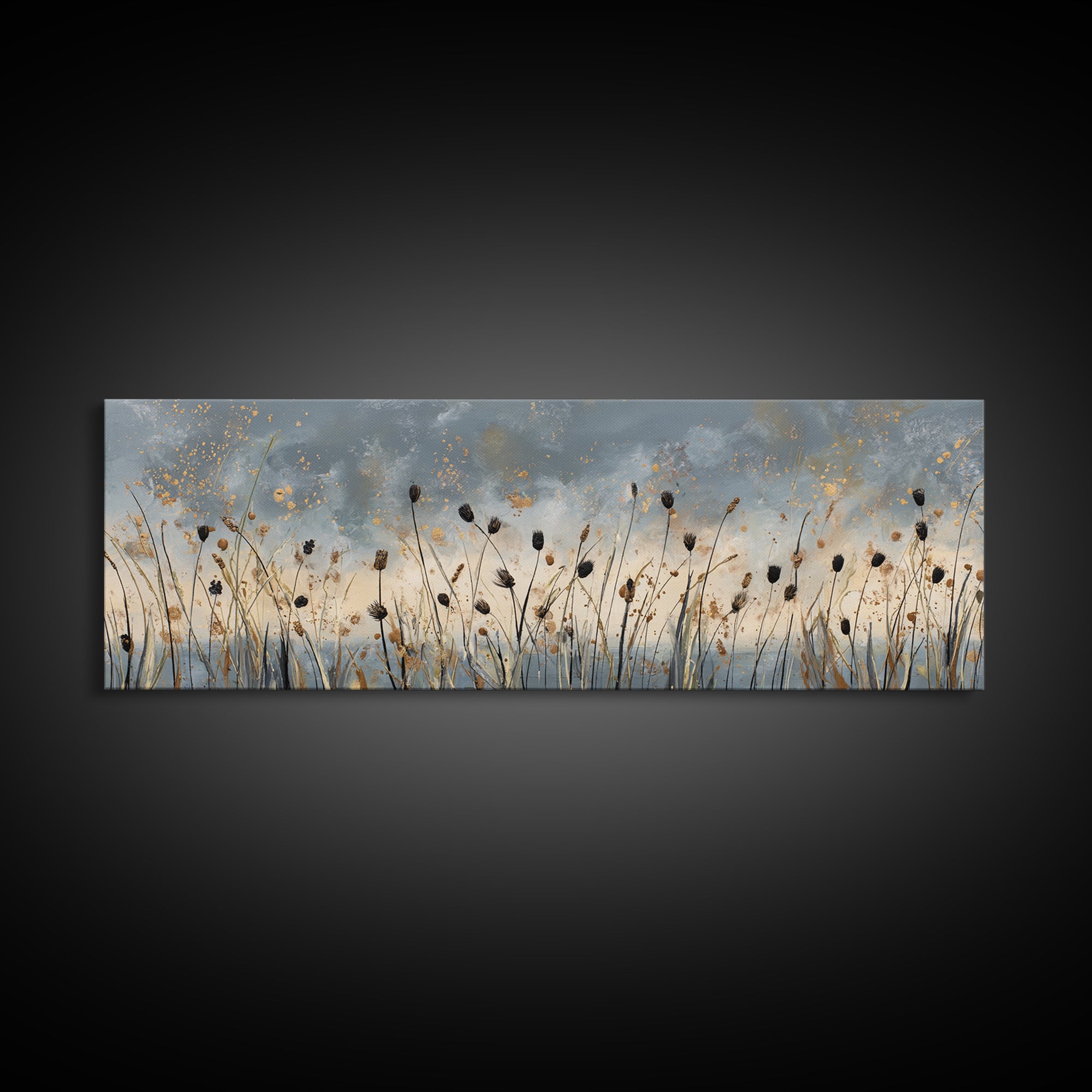 Cornfield under a Dramatic Summer Sky Canvas Print, Farmhouse Art, Printable Wall Art, Farmhouse Decor, Fine Art, Harvest, FAR-3x1-38