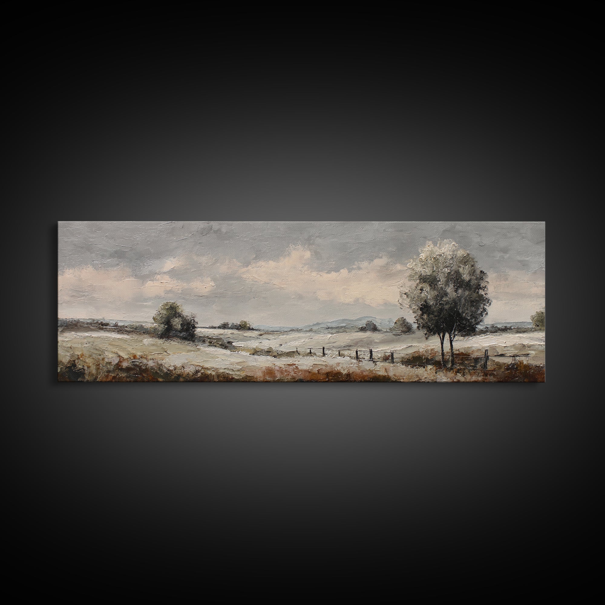 Black and White Sheep Canvas Print, Farmhouse Art, Art Print, Farmhouse Decor, Fine Art, Harvest, Digital Art, FAR-3x1-48