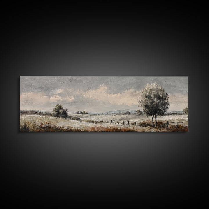 Black and White Sheep Canvas Print, Farmhouse Art, Art Print, Farmhouse Decor, Fine Art, Harvest, Digital Art, FAR-3x1-48