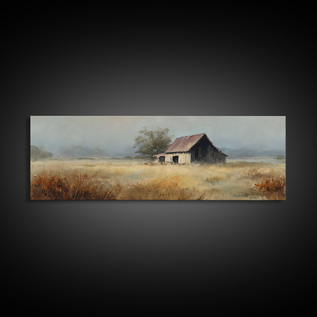 Barn Owl Perched on Aged Wood Framed Canvas Print, Farmhouse Art, Room Decor, Farmhouse Decor, Fine Art, Harvest, FAR-3x1-63