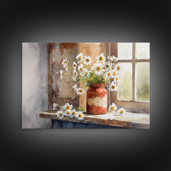 Old Milk Can Framed Canvas Print, Farmhouse Art, Gallery Decor, Farmhouse Decor, Abstract Art, Harvest, Contemporary Art, FAR-3x2-64