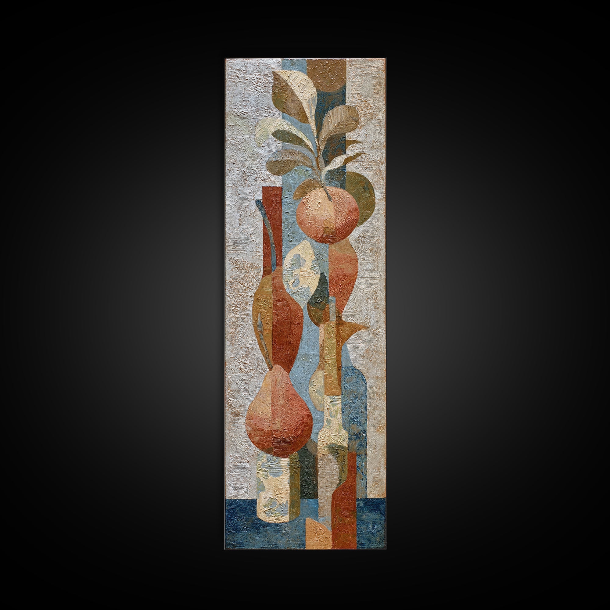 Pear Still Life on Linen Tablecloth Canvas Print, French Country Art, Landscape Painting, Farmhouse Decor, Abstract Art, FCA-1x3-16