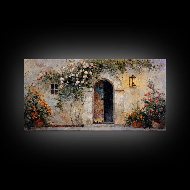 Rustic Door Covered Canvas Print, French Country Art, Statement Artwork, Farmhouse Decor, Fine Art, Country, Digital Art, FCA-2x1-61