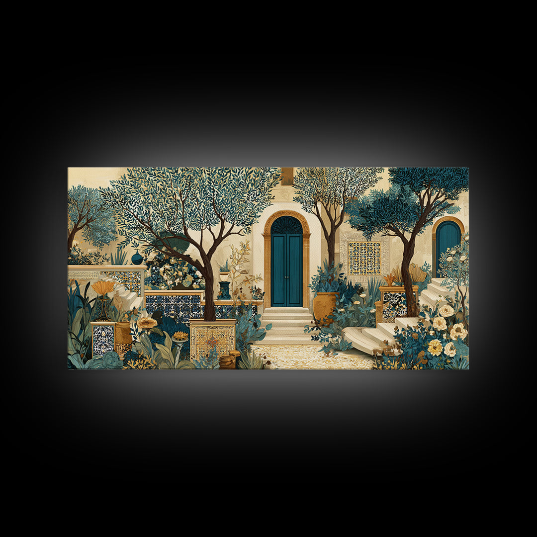Sunlit Provence Olive Grove Canvas Print, French Country Art, Luxury Decor, Farmhouse Decor, Fine Art, Country, Oil Painting, FCA-2x1-73