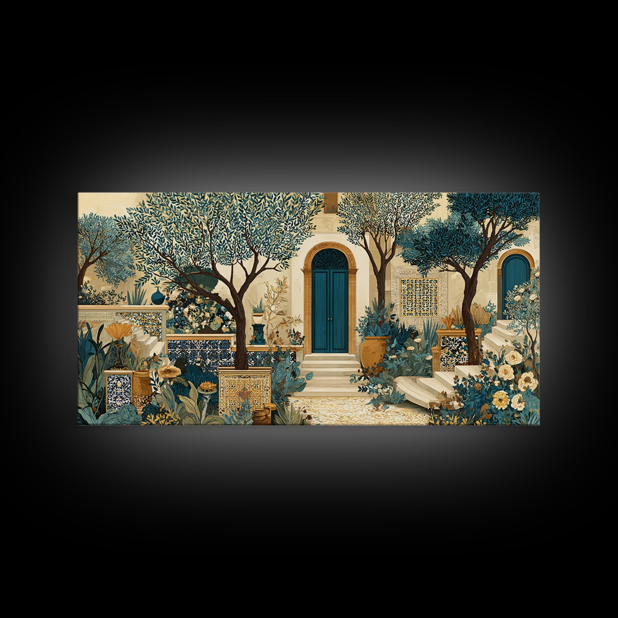 Sunlit Provence Olive Grove Canvas Print, French Country Art, Luxury Decor, Farmhouse Decor, Fine Art, Country, Oil Painting, FCA-2x1-73