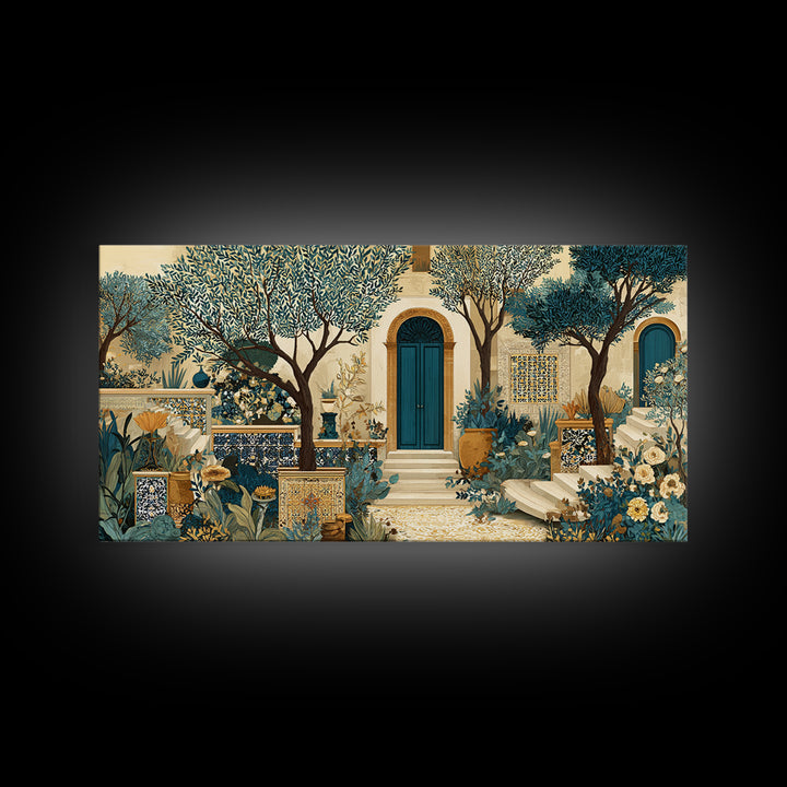 Sunlit Provence Olive Grove Canvas Print, French Country Art, Luxury Decor, Farmhouse Decor, Fine Art, Country, Oil Painting, FCA-2x1-73