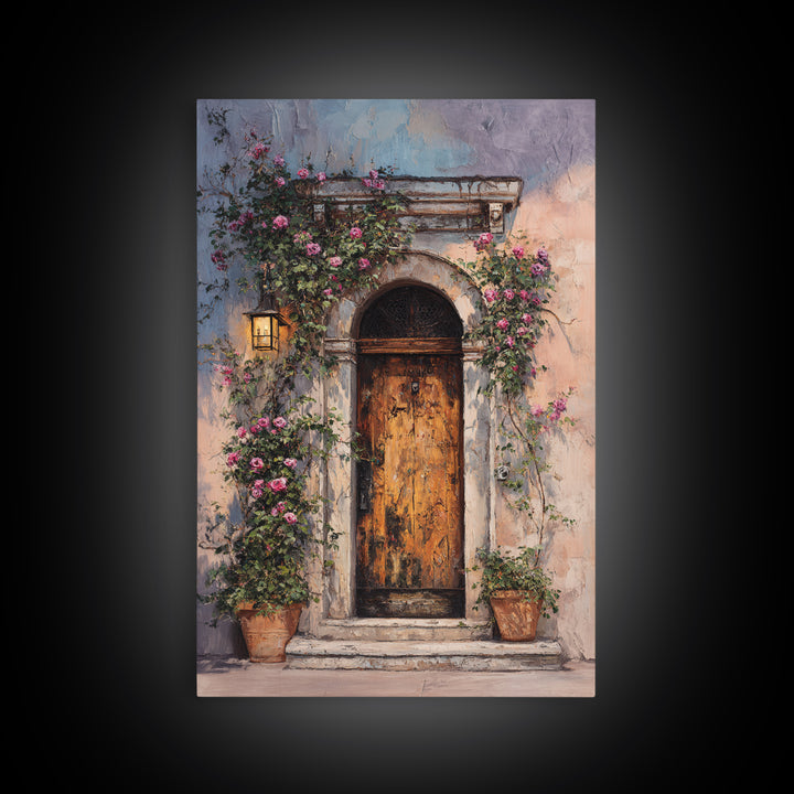Rustic Door Covered Canvas Print, French Country Art, Statement Artwork, Farmhouse Decor, Fine Art, Country, Digital Art, FCA-2x3-49