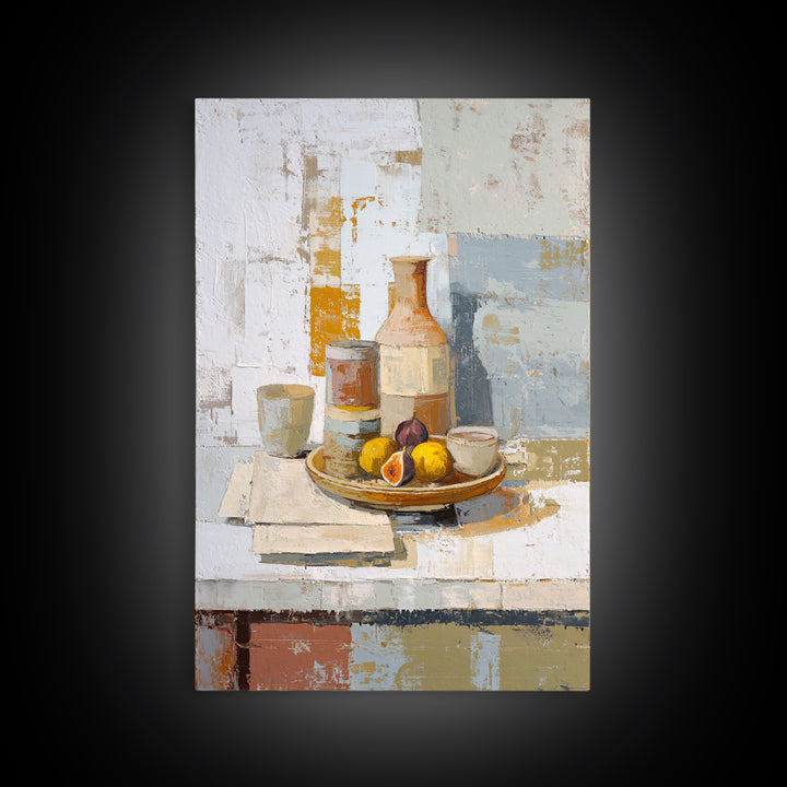 Figs on Ceramic Plate Canvas Print, French Country Art, French Country, Farmhouse Decor, Fine Art, Country, Statement Artwork, FCA-2x3-72