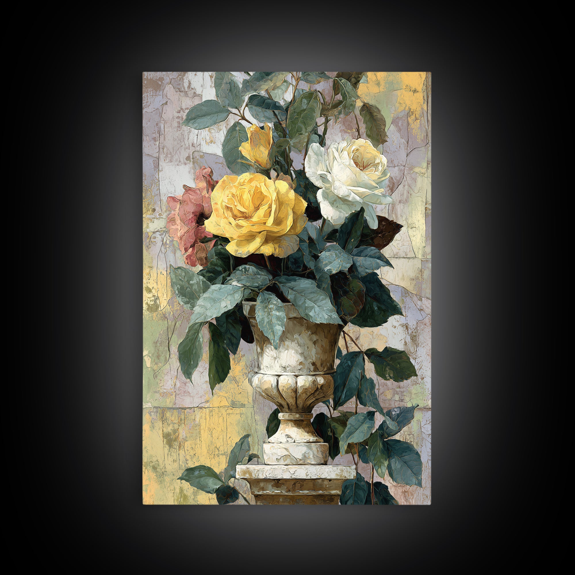 Ch Teau Garden Urn Canvas Print, French Country Art, Fine Art Print, Farmhouse Decor, Watercolor Art, Country, Digital Prints, FCA-2x3-99