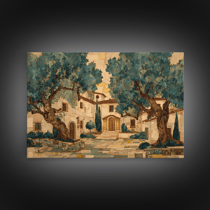 Sunlit Provence Olive Grove Canvas Print, French Country Art, Original Painting, Farmhouse Decor, Country, Coastal Wall Art, FCA-3x2-33