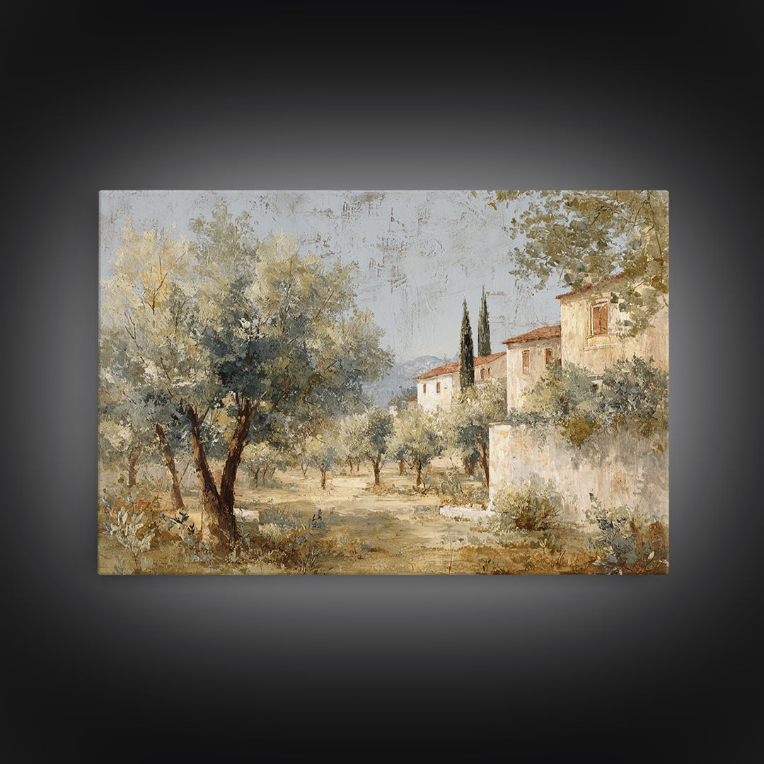 Sunlit Provence Olive Grove Canvas Print, French Country Art, Original Painting, Farmhouse Decor, Country, Coastal Wall Art, FCA-3x2-57