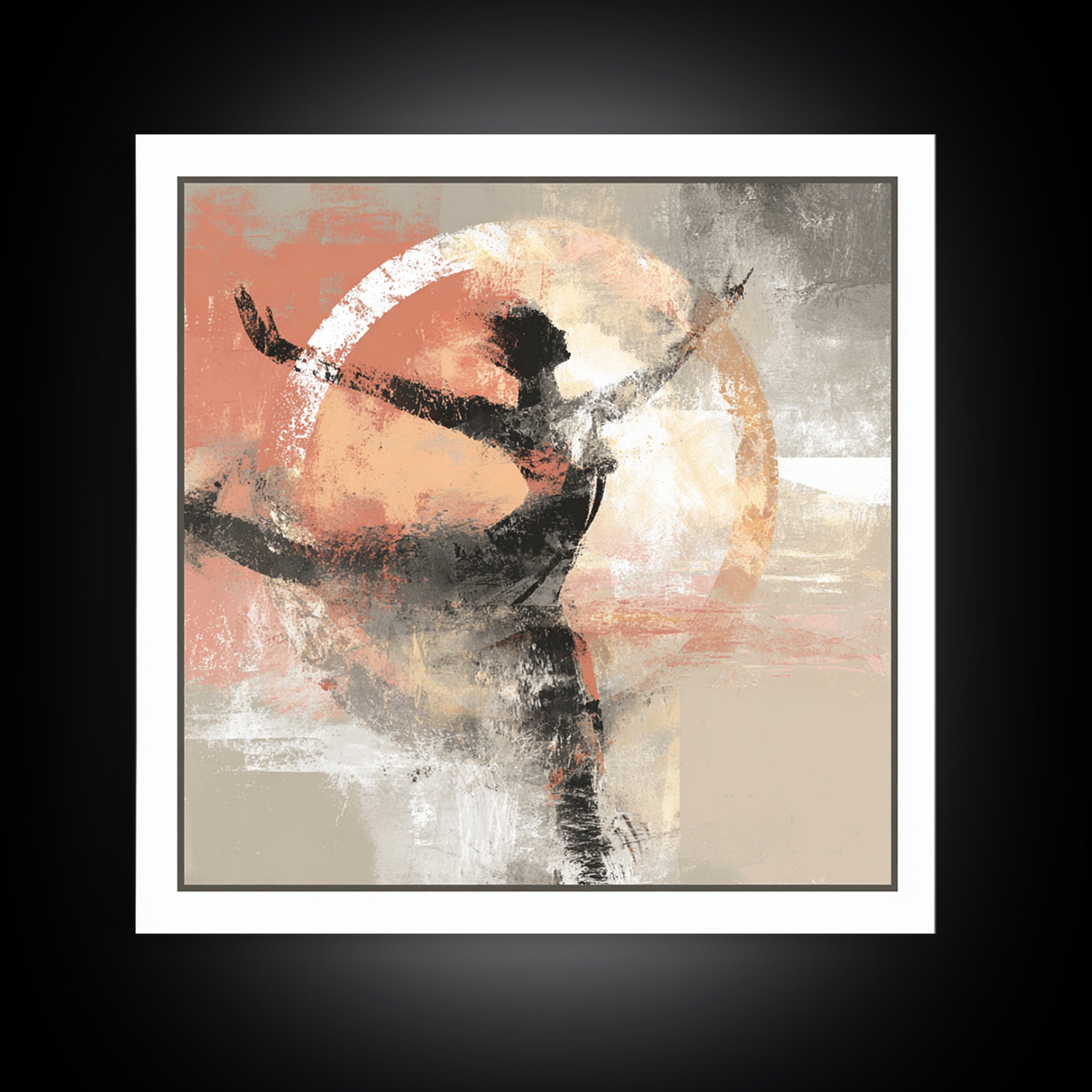 Abstract Human Figure Canvas Print, Fitness Studio Art, Gym Wall Decor, Gym Decor, Fine Art, Motion, Yoga Room Decor, FSA-1x1-26