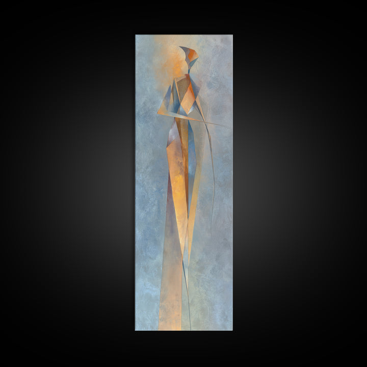 Abstract Human Figure Canvas Print, Fitness Studio Art, Gym Wall Decor, Gym Decor, Fine Art, Motion, Yoga Room Decor, FSA-1x3-38