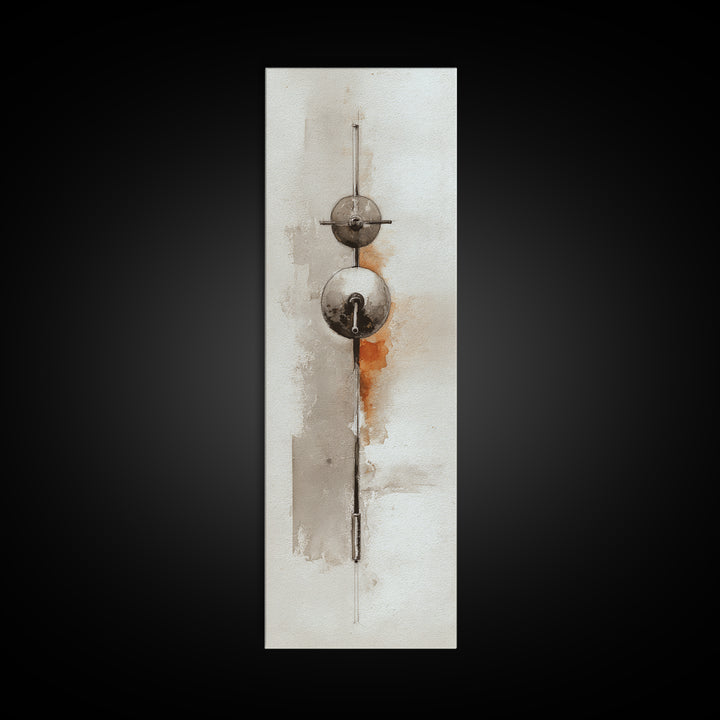 Barbell Plate Study Framed Canvas Print, Fitness Studio Art, Minimalist Art Print, Gym Decor, Fine Art, Motion, Home Decor, FSA-1x3-4