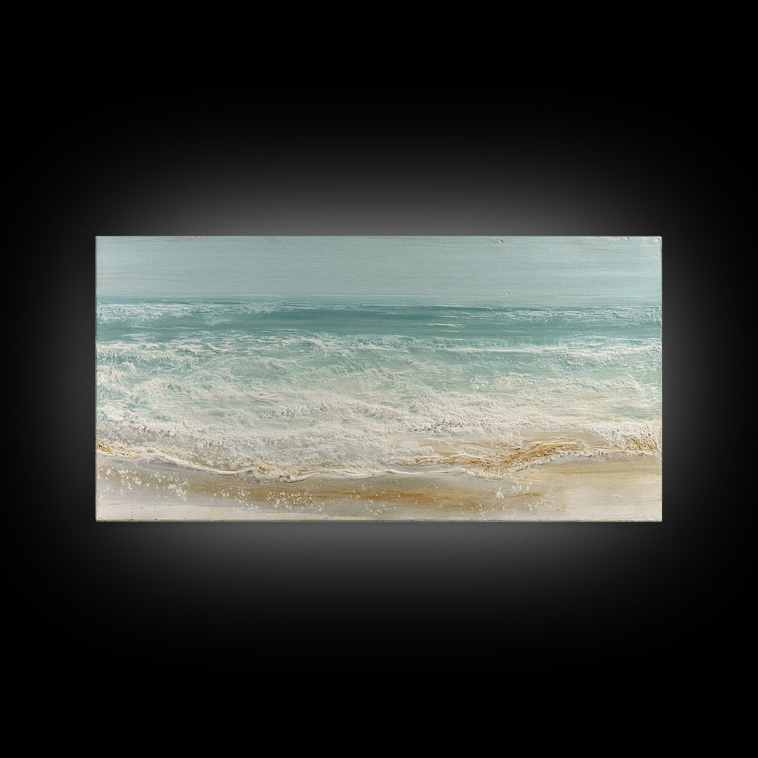 Tropical Trail Hike Landscape for Wellness Mood Framed Canvas Print, Fitness Studio Art, Boho Decor, Gym Decor, Motion, FSA-2x1-65